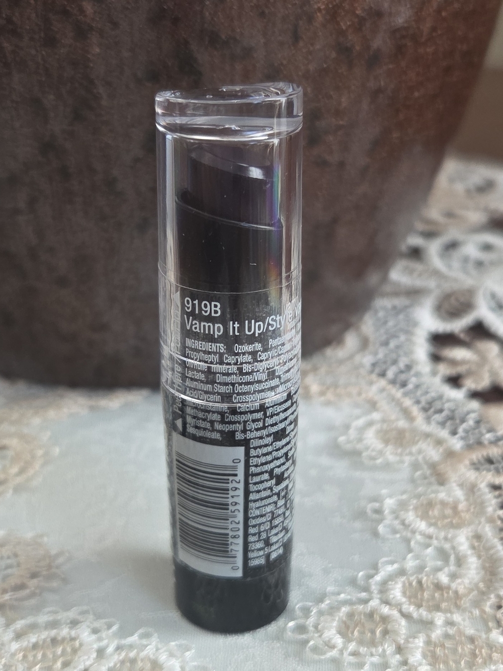 Wet N Wild Lipstick 919B Vamp It Up, vampy gothic academia lips new old stock